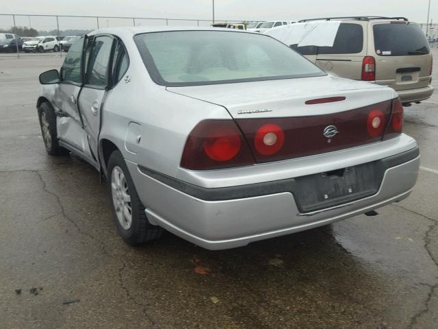 2G1WF52E839300578 - 2003 CHEVROLET IMPALA SILVER photo 3