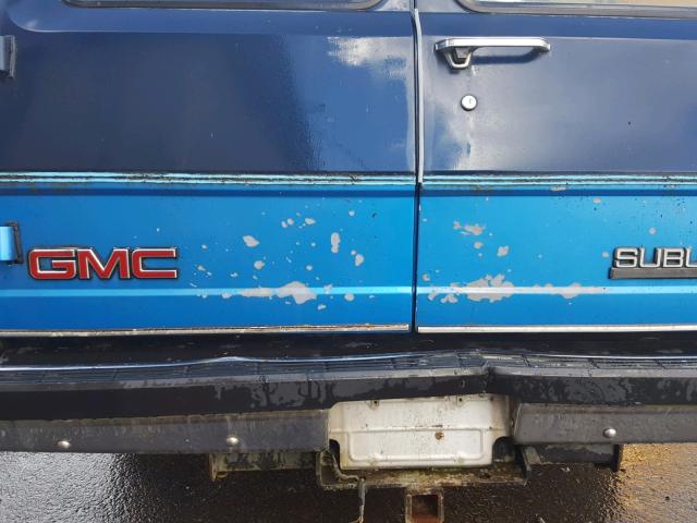 1GKEV16K8MF502929 - 1991 GMC SUBURBAN V BLUE photo 9