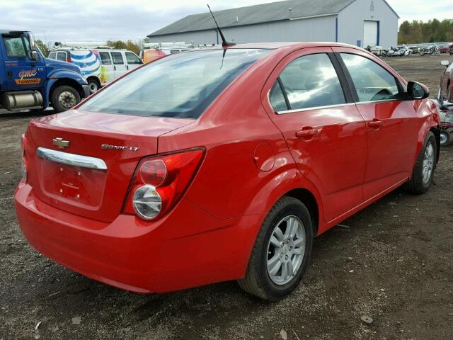 1G1JC5SHXC4104464 - 2012 CHEVROLET SONIC LT RED photo 4