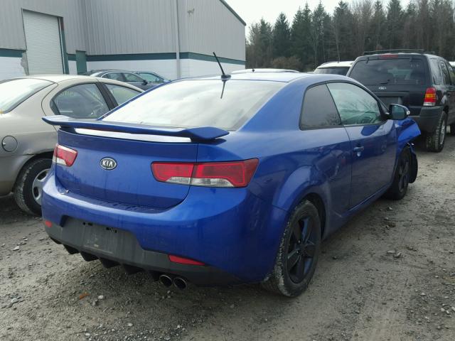 KNAFU6A22A5165566 - 2010 KIA FORTE EX BLUE photo 4