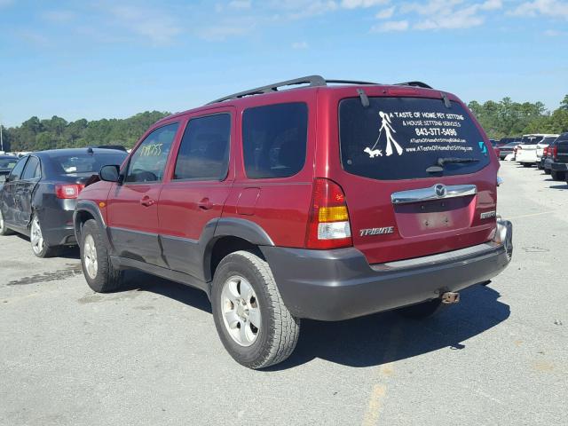 4F2YZ04104KM26891 - 2004 MAZDA TRIBUTE LX MAROON photo 3