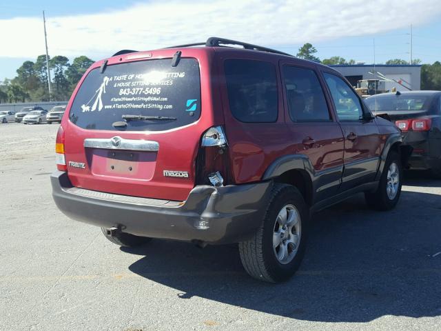 4F2YZ04104KM26891 - 2004 MAZDA TRIBUTE LX MAROON photo 4