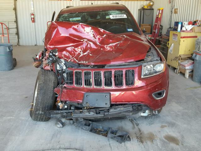 1C4RJEAG6EC450917 - 2014 JEEP GRAND CHER RED photo 9