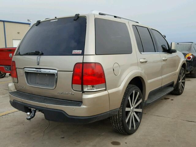 5LMEU88H24ZJ52424 - 2004 LINCOLN AVIATOR TAN photo 4