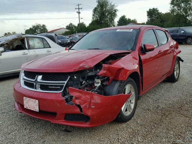 1B3BD1FB2BN596313 - 2011 DODGE AVENGER MA RED photo 2