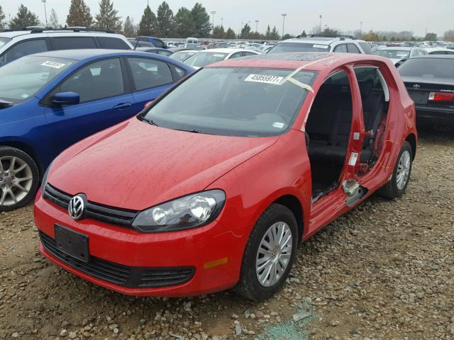 WVWDA7AJ1AW399370 - 2010 VOLKSWAGEN GOLF RED photo 2