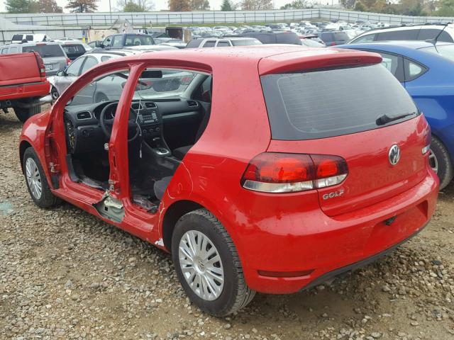 WVWDA7AJ1AW399370 - 2010 VOLKSWAGEN GOLF RED photo 3