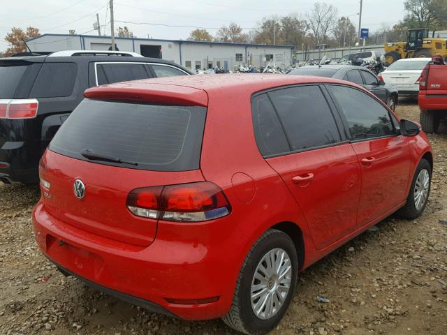 WVWDA7AJ1AW399370 - 2010 VOLKSWAGEN GOLF RED photo 4