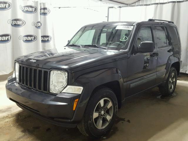 1J8GP28K48W182797 - 2008 JEEP LIBERTY BLACK photo 2