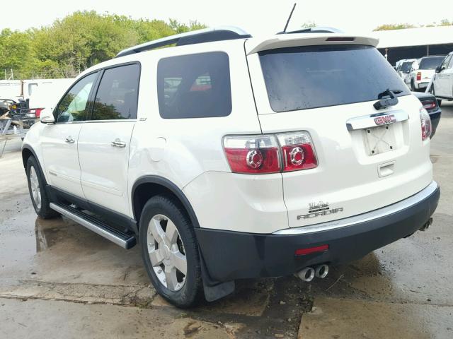 1GKER23767J155581 - 2007 GMC ACADIA SLT WHITE photo 3