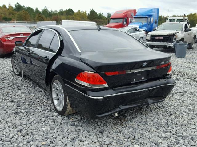 WBAGN63402DR01301 - 2002 BMW 745 LI BLACK photo 3