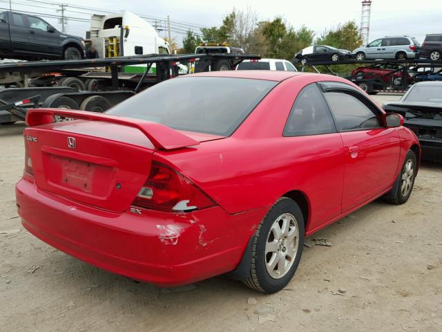 1HGEM22993L048702 - 2003 HONDA CIVIC EX RED photo 4