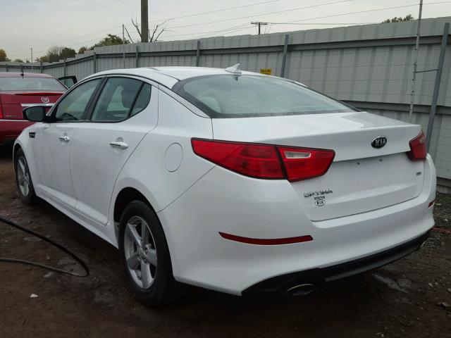 5XXGM4A78FG364261 - 2015 KIA OPTIMA WHITE photo 3