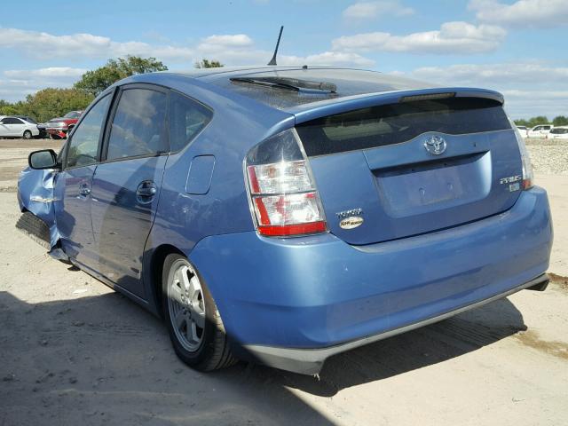 JTDKB20U357045840 - 2005 TOYOTA PRIUS BLUE photo 3