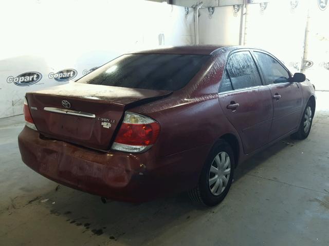 4T1BE32K75U062176 - 2005 TOYOTA CAMRY BURGUNDY photo 4