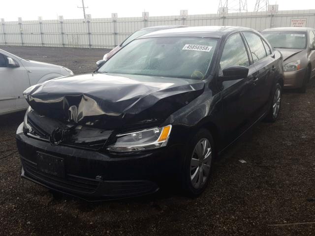 3VW1K7AJ6CM349564 - 2012 VOLKSWAGEN JETTA BASE BLACK photo 2