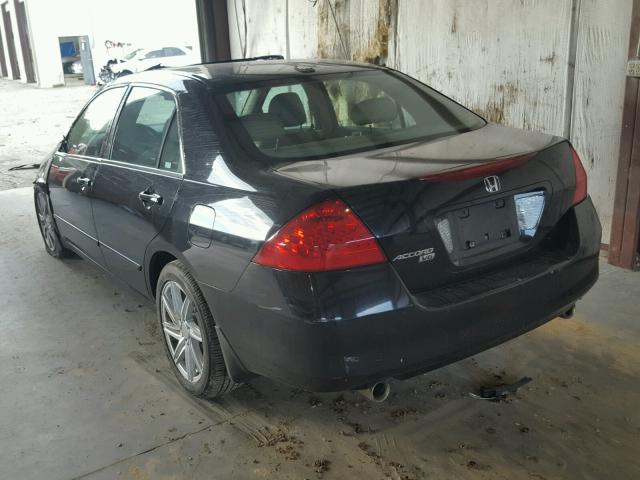 1HGCM66547A043852 - 2007 HONDA ACCORD BLACK photo 3