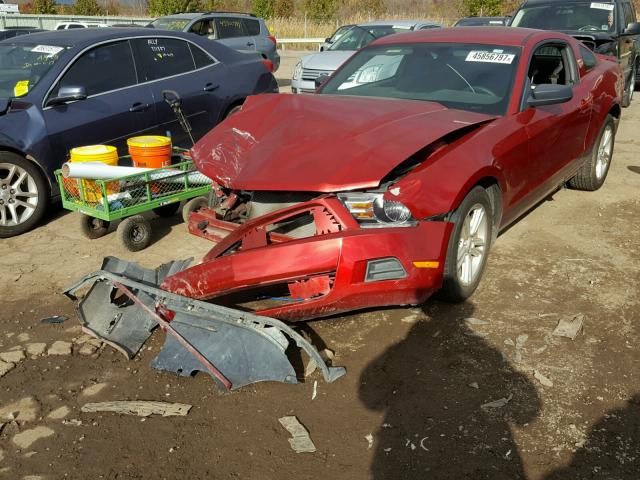 1ZVBP8AN4A5157593 - 2010 FORD MUSTANG RED photo 2