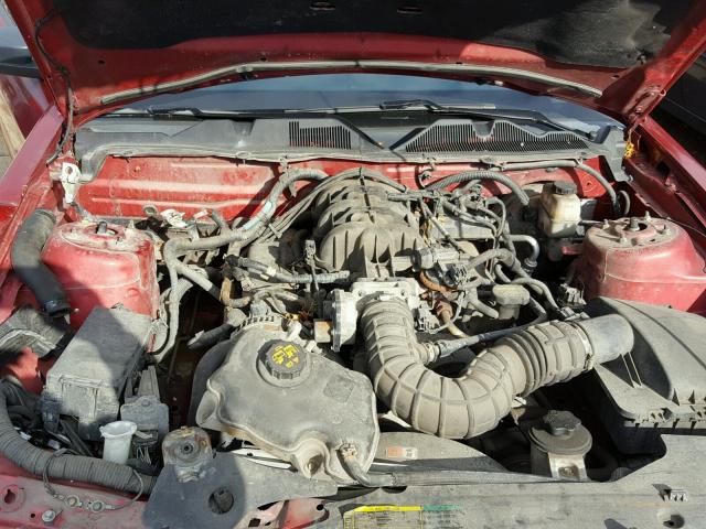 1ZVBP8AN4A5157593 - 2010 FORD MUSTANG RED photo 7