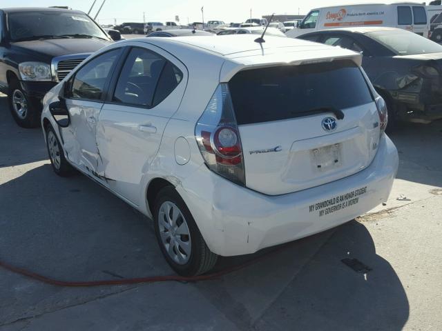 JTDKDTB32D1554680 - 2013 TOYOTA PRIUS C WHITE photo 3