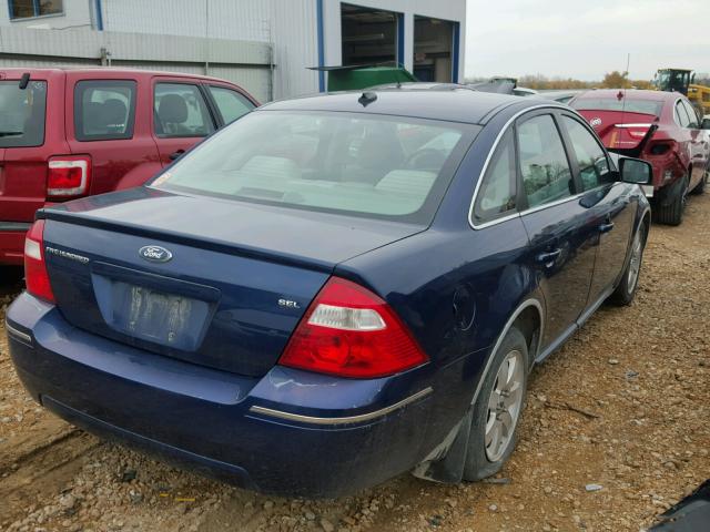 1FAHP24137G160992 - 2007 FORD FIVE HUNDR BLUE photo 4