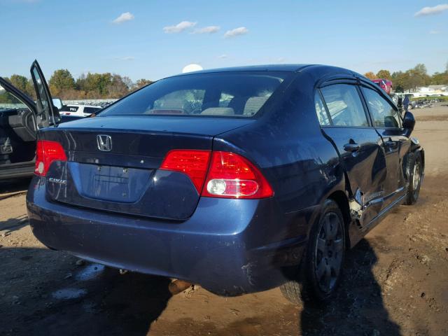 1HGFA16588L067652 - 2008 HONDA CIVIC BLUE photo 4