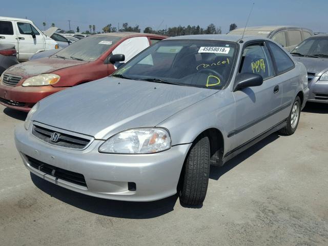 1HGEJ7220YL072323 - 2000 HONDA CIVIC HX SILVER photo 2