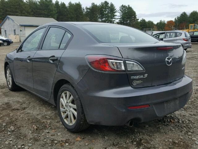 JM1BL1W85C1663419 - 2012 MAZDA 3 I GRAY photo 3