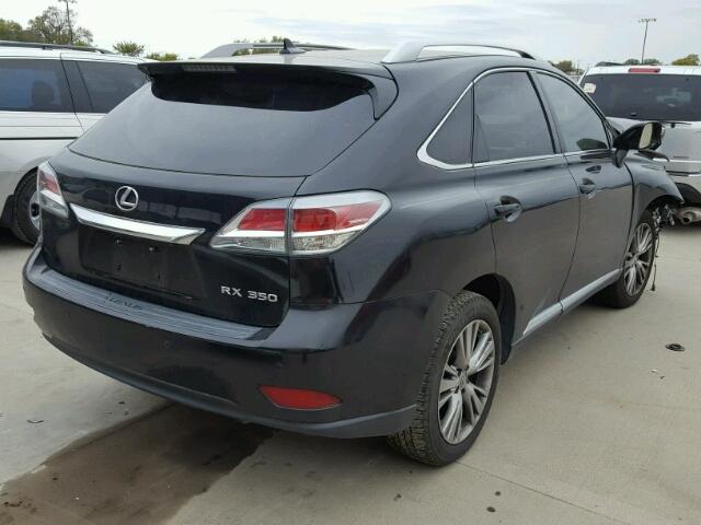 2T2ZK1BA2DC097044 - 2013 LEXUS RX BLACK photo 4