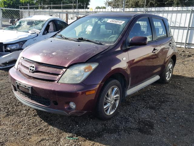 JTKKT624350104162 - 2005 TOYOTA SCION XA MAROON photo 2