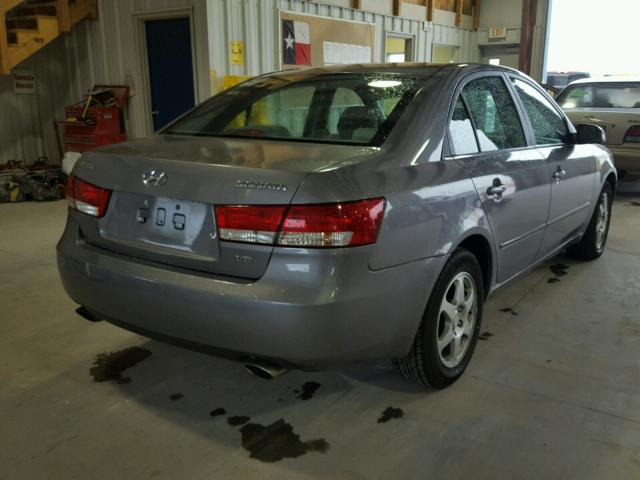 5NPEU46F06H093157 - 2006 HYUNDAI SONATA GLS GRAY photo 4