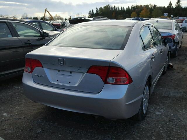 2HGFA16377H015150 - 2007 HONDA CIVIC DX SILVER photo 4