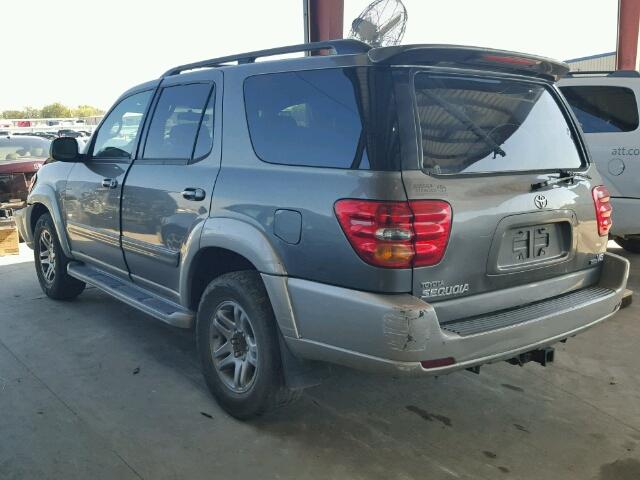 5TDZT34A24S219385 - 2004 TOYOTA SEQUOIA GRAY photo 3