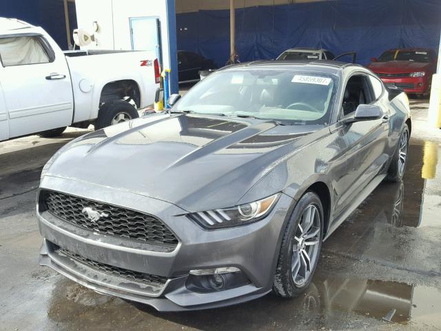 1FA6P8TH6F5426069 - 2015 FORD MUSTANG GRAY photo 2