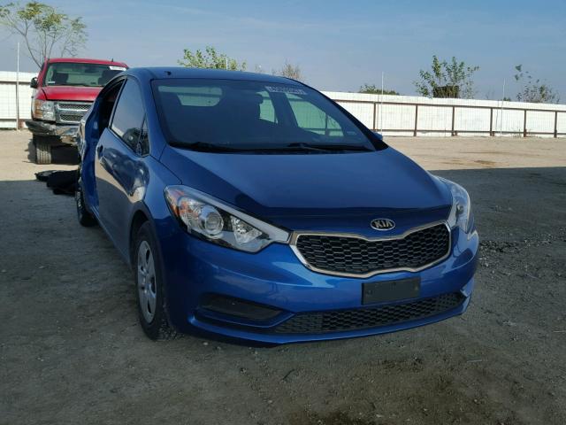 KNAFX4A66F5330640 - 2015 KIA FORTE LX BLUE photo 1