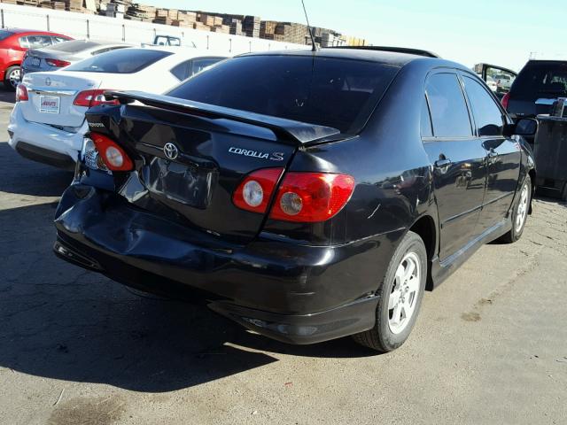 1NXBR32E47Z802221 - 2007 TOYOTA COROLLA S BLACK photo 4