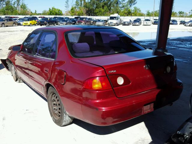 2T1BR12E61C398612 - 2001 TOYOTA COROLLA CE RED photo 3