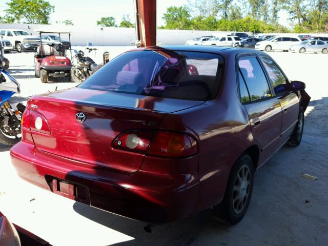 2T1BR12E61C398612 - 2001 TOYOTA COROLLA CE RED photo 4