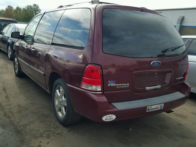 2FMDA58236BA05231 - 2006 FORD FREESTAR L MAROON photo 3