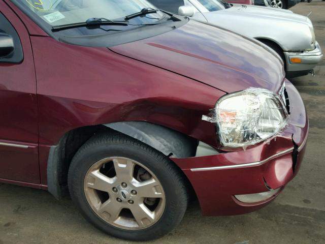 2FMDA58236BA05231 - 2006 FORD FREESTAR L MAROON photo 9