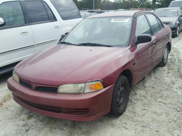 JA3AY26A4XU029754 - 1999 MITSUBISHI MIRAGE DE MAROON photo 2