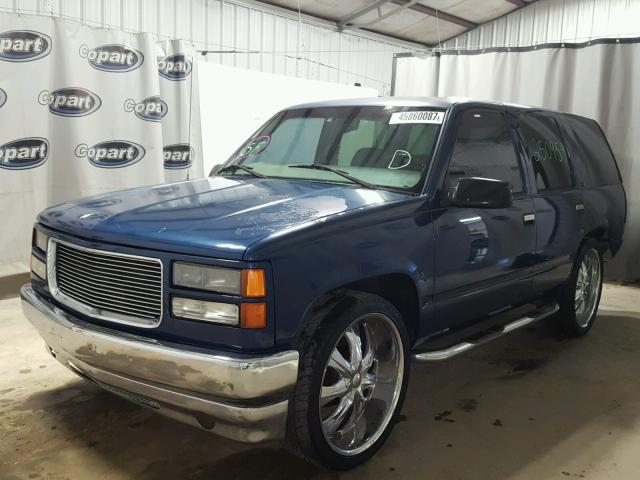 1GKEC13R5VJ725788 - 1997 GMC YUKON BLUE photo 2