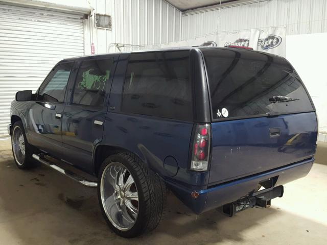 1GKEC13R5VJ725788 - 1997 GMC YUKON BLUE photo 3