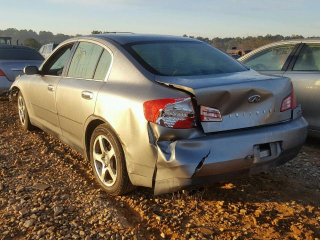 JNKCV51E34M609439 - 2004 INFINITI G35 GRAY photo 3