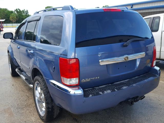 1A8HX58P57F569438 - 2007 CHRYSLER ASPEN LIMI BLUE photo 3