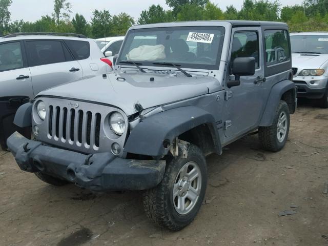 1C4AJWAG5EL314328 - 2014 JEEP WRANGLER S GRAY photo 2