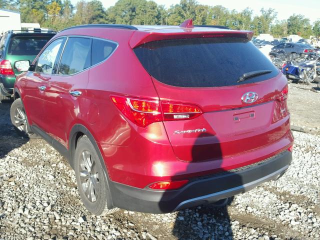 5XYZU3LB0DG034143 - 2013 HYUNDAI SANTA FE S RED photo 3