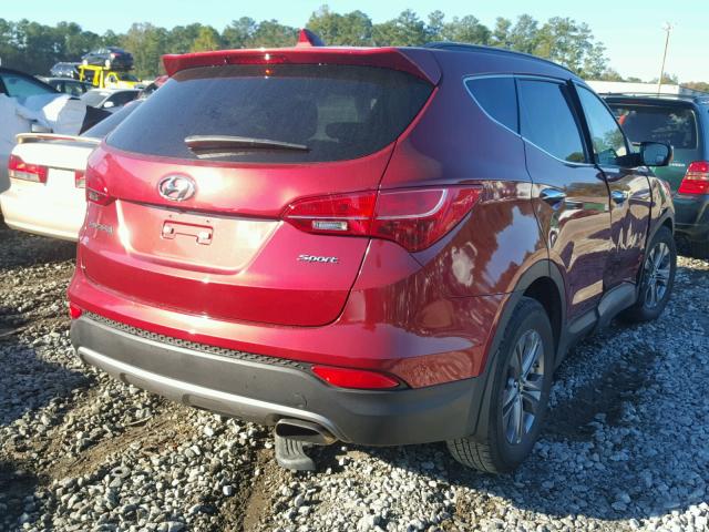 5XYZU3LB0DG034143 - 2013 HYUNDAI SANTA FE S RED photo 4