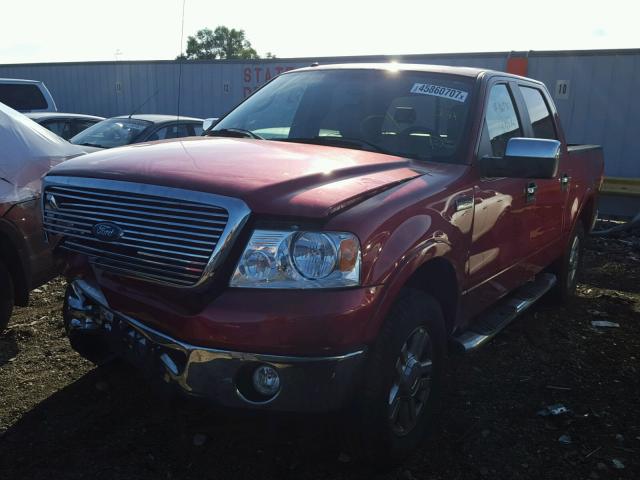 1FTPW14VX7FA92377 - 2007 FORD F150 SUPER RED photo 2