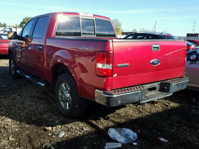 1FTPW14VX7FA92377 - 2007 FORD F150 SUPER RED photo 3